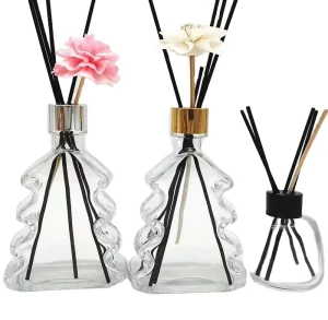 Hot 200ml Transparent Aromatherapy Bottle Unique Empty Reed Diffuser Fragrance Bottle for Essential Oil Perfume Aroma Packaging
