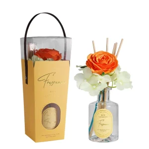Hot Products 200ML Fireless Home Fragrance for Reed Diffuser Flower Transparent Glass Fiber Bottle for Home Decor for Bedroom