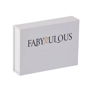 Hot Stamping Silver Logo Gift Box with Bow, Custom Size for Perfume & Jewelry Sets