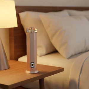 Hotel Waterless Scent Diffuser, Crystal Aluminum, Silent, Timer, LED, Liquid Level Display, 120ml