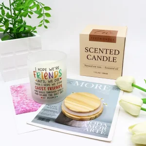 Household Indoor Long lasting Fragrance Smokeless Soy Wax Glass Lid Rose Mint Lavender 4 12 Hours Plant Essential Oil Candle