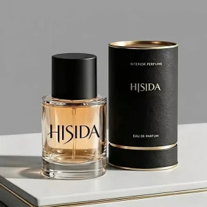 In Stock Clear Empty Perfume Bottle Round 100ml 30ml 50ml Crimp Glass Perfume Bottle With Box Packaging and Black Cylinder Cap