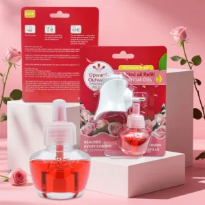 Indoor Aromatherapy Fragrance Spray Odor Neutralizing Plugin Warmer Essential Oil Refill Set for Home Office Air Freshener