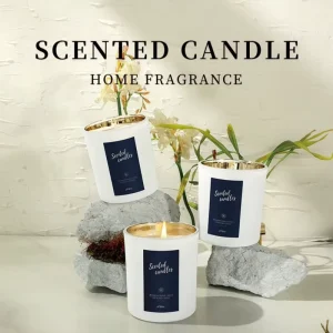 Interior Ornament Series Electroplating Craft Jewelry Ornament Home Scented Candles for Wedding & Holiday Gifts