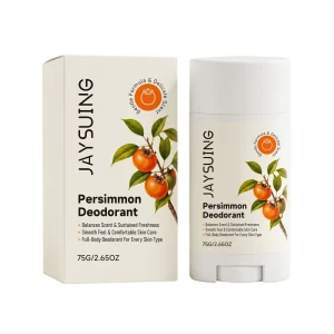 JAYSUING Body Underarm Odor Removal Moisturizing Refreshing Persimmon Deodorant Stick for Women and Men