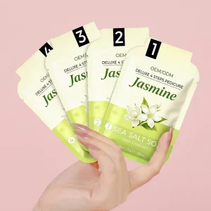 Jasmine 4 Step Spa Manicure Pedicure Kit Luxury Salon & Resort Exclusive Use ODM Formula Sample Adjustment