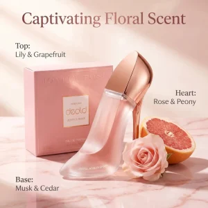 Joyful Rose Perfume 50ml Floral Scent Pink High Heel Bottle Long Lasting Women Fragrance