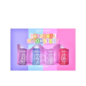 KOSY MOSY Eco Friendly Long Lasting Body Mist Set 40ML X4 Tropical Moonlight Fruity Floral Spray Collection Original Fragrance