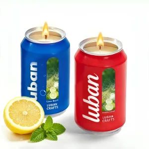 L37 Creative 12OZ Soda Can Soy Wax Cola Can Scented Candles With Gift Box For Home Decoration