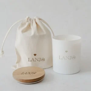 LANJO Bulk Scented Candle with Linen Pouch Bag Cera De Soja Velas aromatica with Packaging Boxes for Christmas and Giveaway