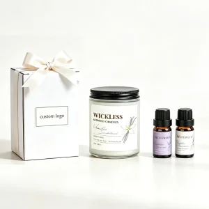 LANJO Lavender Wickless Candle Warmer Lamp 10ml Essential Oil Custom Aroma Flameless Non Toxic Soy Scented Aromatherapy Home