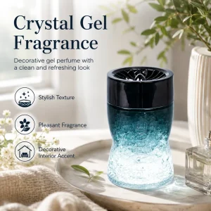 LED Car Air Freshener Gel Crystal Perfume Long Lasting Scent Ambient Light Dashboard Aromatherapy Ornament
