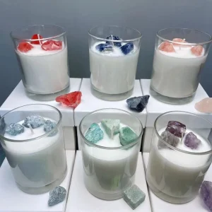LIGHTING LOVER Soy Wax Healing Romantic Scented Candles Luxury Crystal