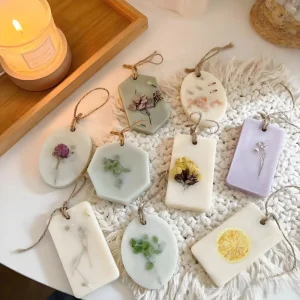 LITBRIGHT Custom Durable Long Lasting Essential Oil Floral Fruit Aroma Wax Sachets Scented Wax Tablets for Home Decor and Car