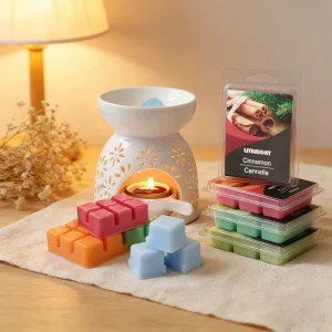 LITBRIGHT Home Fragrance Organic Paraffin Soy Wax Clam Shell Packaging 6 Cell Diversion Aroma Cubes Bulk Scented Wax Melts