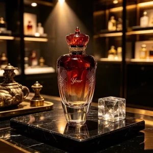 Ladies Fragrance Sovereign Saffron Oud Aroma Sunburst Etched Bottle Custom Logo Small MOQ Global Bulk Supply Now