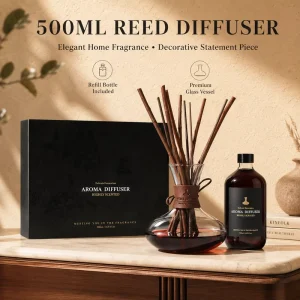 Large Capacity Reed Diffuser Gift Set with Natural Reeds for Retail Brands