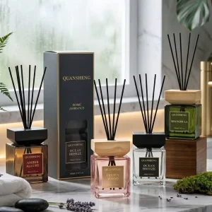 Large Custom Ceramic and Glass Reed Diffuser Bottle with Box