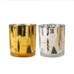 Laser Engraved Electroplated Inner Spray Premium Semi handmade Soy Wax Exquisite Cup shaped Scented Candle
