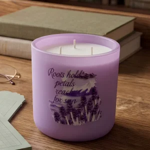 Lavender 3 Wick Scented Candle Matte 14OZ Glass Jar Aroma Soy Wax Candle For Home Decor Yoga Meditation Birthday Wedding Xmas