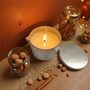 Lavender Jasmine Handmade Luxury Aromatherapy Tin Jar Massage Candles for Spa