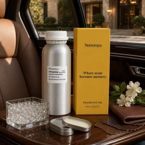 Leather Premium Auto Fragrance Gel Perfume Oil Deep Warm Solid Car Air Freshener Balm Scent Oil Vehicle Interior 500ml