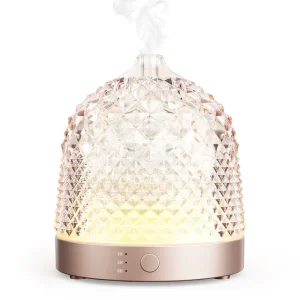 Lecdura Glass Essential Oil Diffuser Perfume Diffuser Glass Reservoir Dome Scent Diffuser