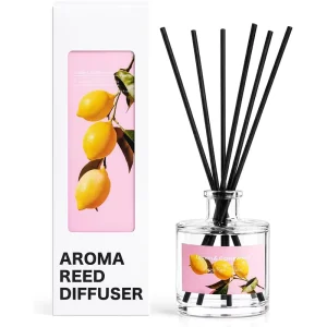 Lemon and Cedarwood 100ml Home Fragrance Scented Reed Diffuser Set with Sticks