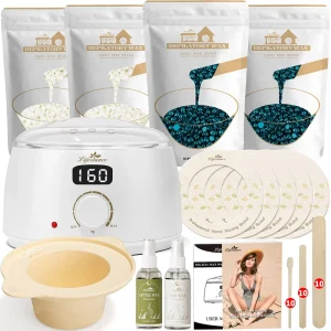 Lifestance Black Salon Quality Depilatory Wax Heater Kit 100% Anti allergy Quick Melt 5 7 Seconds Painless Hair Removal for Body