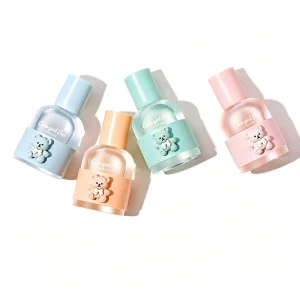 Liquid Cartoon 3D Bear Decor Women’s Eau De Parfum 4 Macaron Colors Sweet Floral Scent Long Lasting Fragrance
