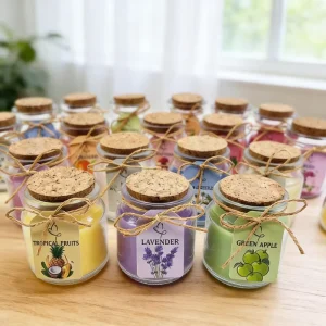 Living Room Scented Candle Handmade Soy Wax Gift Souvenir Birthday Present Cork Stopper Plant Based Fragrance Wax