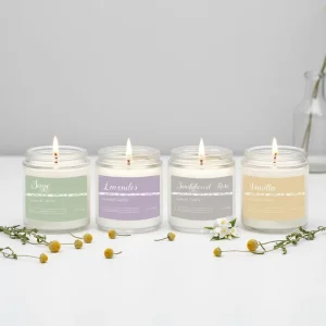 Long-Burning Smokeless Scented Candle with Customizable Scents and Colors for Stress Relief and Sleep