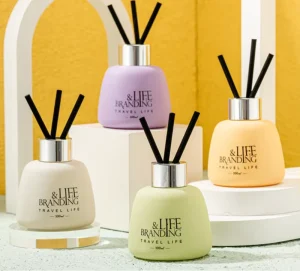 Long Lasting Eco Friendly Alcohol Free Reed Diffuser Set 100ml Scent Fragrance Oil Preserved Baby’s Breath Cotton Stick