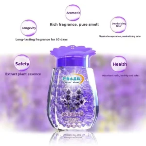 Long Lasting Fragrance Glass Toilet Sachets for Home Decoration Deodorizing & Aromatherapy