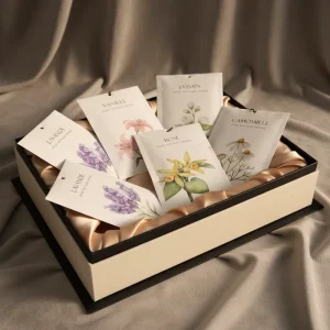 Long Lasting Rose Scented Custom Wood Car Air Fresheners Sachet Drawer Deodorizers for Car Closet Decoration
