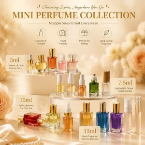 Long Lasting Woody Floral Luxury Eau De Parfum for Women and Men in Spray Form with Long Time Scent Mini Perfume Gift Set