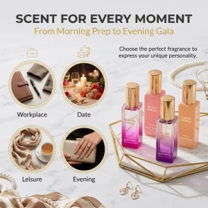 Long Wear Sophisticated Mellow Light Floral Glass OEM Private Label Ladies Fragrance Holiday Gift Set