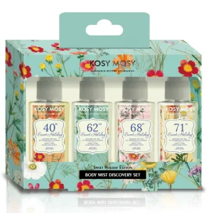 Low MOQ Fresh Body Mist Set Women Warm Sweet Boozy Eco Friendly Fragrance Long Lasting 50ml*4 EDP