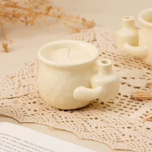 Low MOQ OEM Candle Manufacturer Custom Scent Custom Scented Candles Cute Cartoon Ceramic Pot Soy Candles Scented