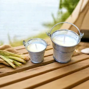 Low MOQ OEM Candle Manufacturer Custom Scent Custom Scented Candles Lemongrass Iron Bucket Soy Candles Scented