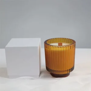 Low Price Candles Scented Luxury Custom Scent Woodwick Vertical Glass Soy Wax Candle for Gift