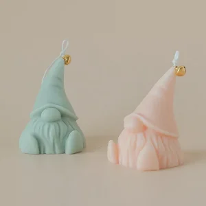LunaLith Handmade Christmas Paraffin Wax Unique Dwarf Santa Claus Scented Candles For Valentine’s Day Halloween Home Decoration