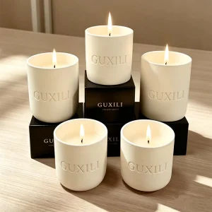 Luxurious Custom logo Ceramic Jar Scented Candles Natural Soy Wax Birthday Wedding and Home Scented Candles