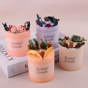 Luxury 100% Soy Wax Scented Candles Valentine’s Day Home Decoration Flower and Fruit Aroma Scented Candles