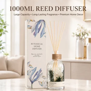 Luxury 1000ml Reed Diffuser with Floral Gift Box