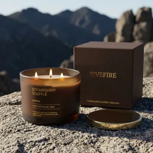 Luxury 3 Wick Soy Wax Handmade Organic Environment Friendly Scented Candles Private Label Glass Jar Packing Lid