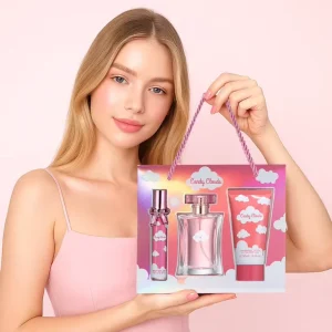 Luxury 3 in 1 Eau De Parfum & Body Lotion Spray Set Long Lasting Scent 20ml 50ml 90ml Valentine’s Day Gift for Women