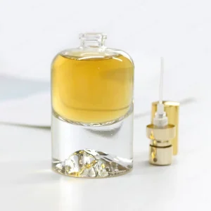 Luxury 50ml 100ml Clear Glass Volcanic Stone Bottom Empty Spray Thick Bottom Perfume Bottle