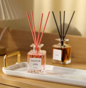 Luxury 50ml Glass Reed Diffuser Set With Sustainable Design Modern Boxed Aromatherapy Essential Oil Fragrance For Home Office