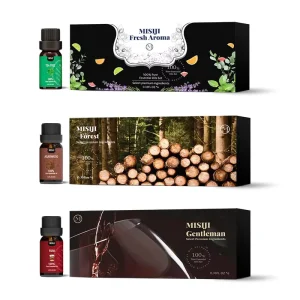 Luxury 6pcs Organic Essential Oil Set 100% Pure Natural Fresh Aromatherapy Diffuser Eco Friendly Gift Kit